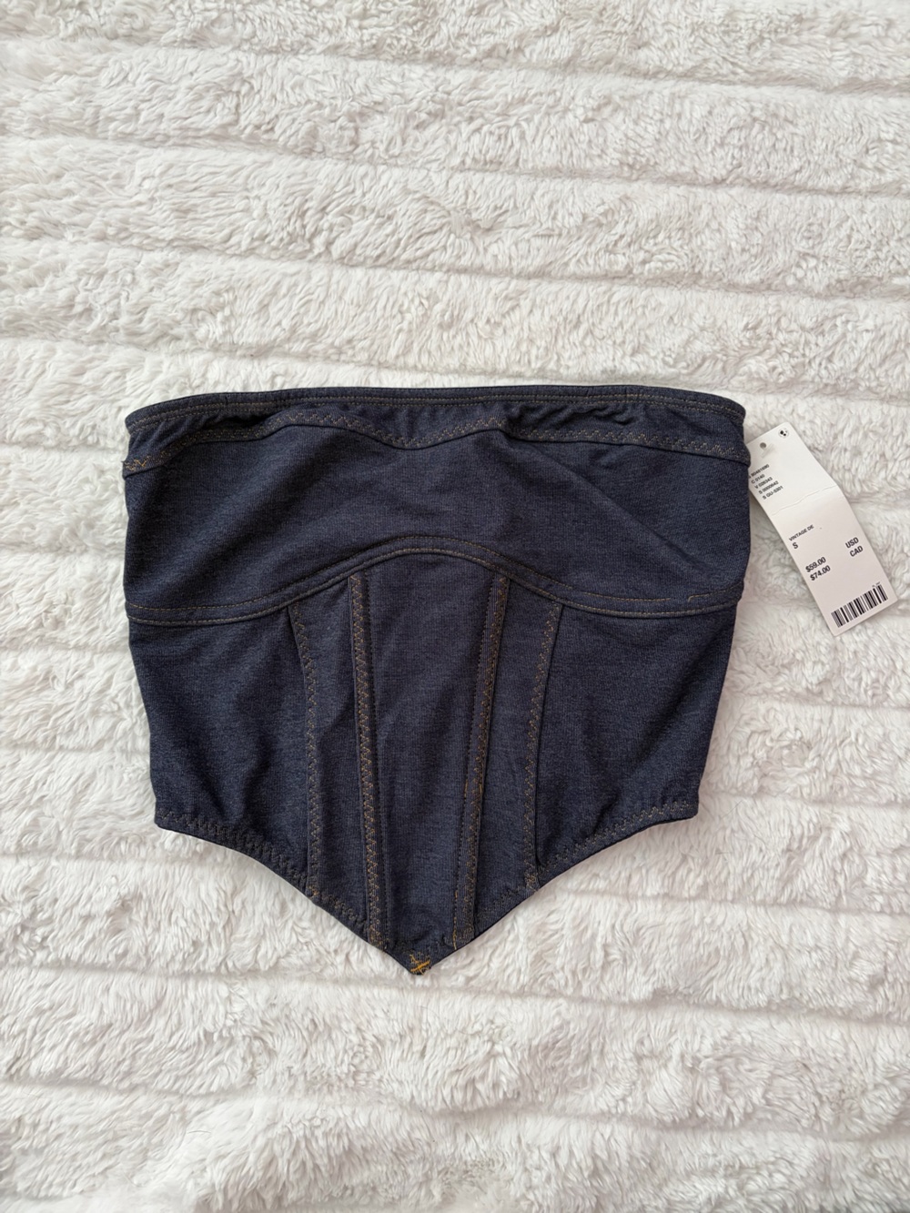 Urban outfitters NWT denim corset crop top